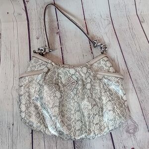 Iridescent snakeskin Vera Wang purse.  047